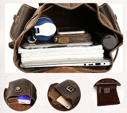 Thompson Mini Leather Backpack | Artisanal Handmade Genuine Leather Design