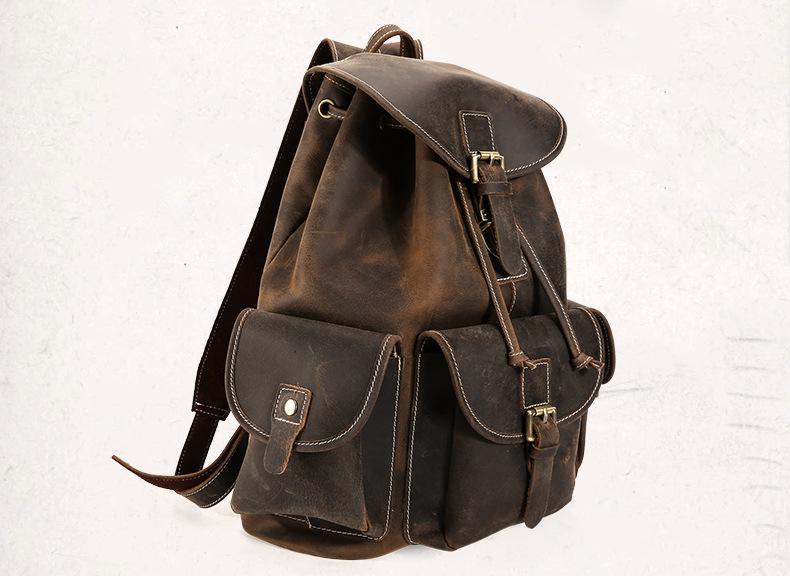 Thompson Mini Leather Backpack | Artisanal Handmade Genuine Leather Design