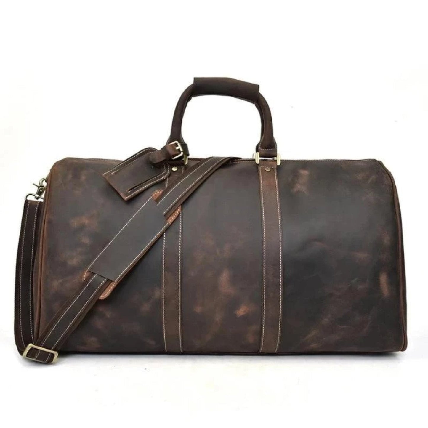 Elevate Your Weekend Getaway with the Brighton Handcrafted Leather Duffle Bag