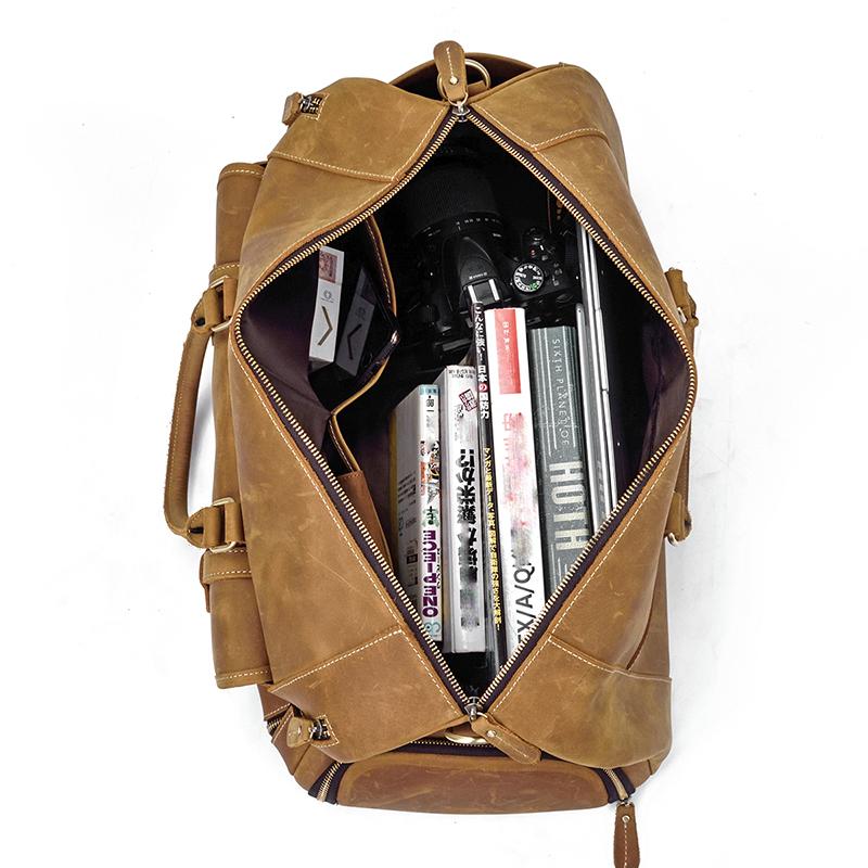 Elevate Your Travel Style with the Artisan Crafted Bedford Weekender Leather Duffle Bag