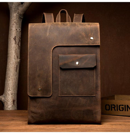 Riverside Vintage Leather Backpack - Timeless Style Meets Functionality