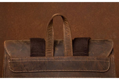 Riverside Vintage Leather Backpack - Timeless Style Meets Functionality