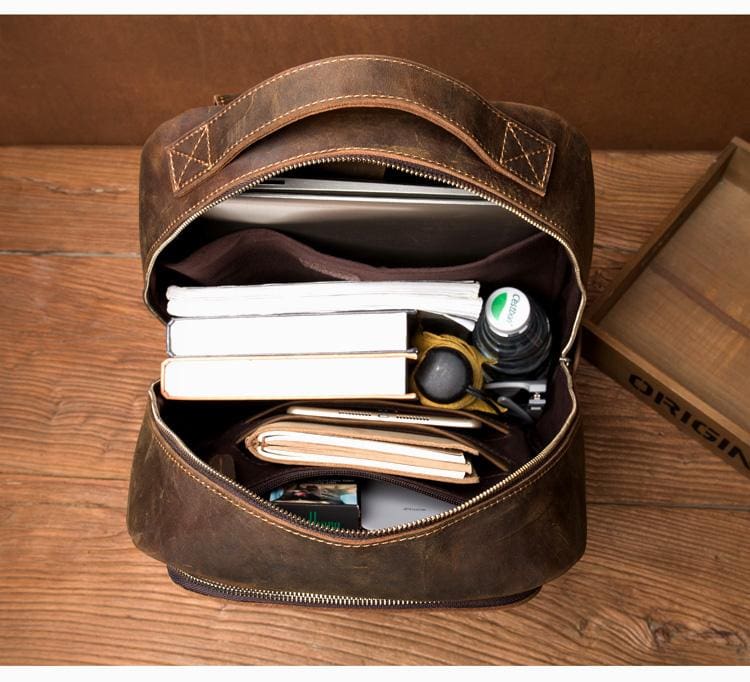 The Varick Vintage Leather Backpack | Chic Minimalist Design