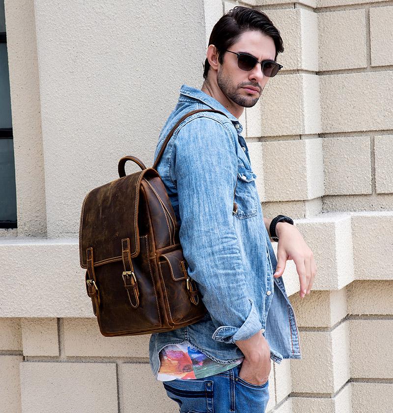 Chic Fulton Handcrafted Leather Backpack