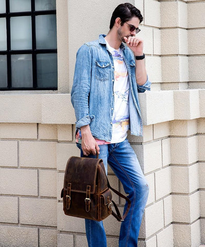 Chic Fulton Handcrafted Leather Backpack