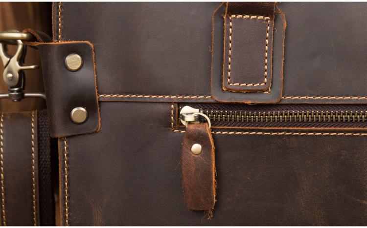 Stylish Vanderbilt Genuine Leather Messenger Briefcase