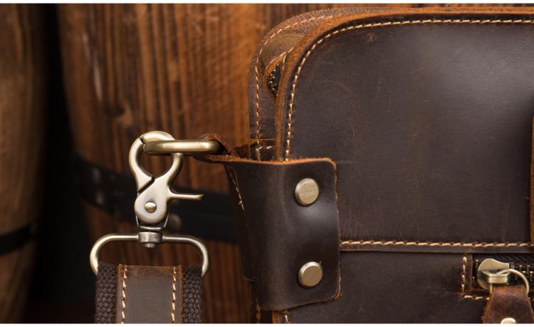 Stylish Vanderbilt Genuine Leather Messenger Briefcase